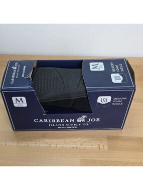 Caribbean Joe Men's Dark Slippers Two Left